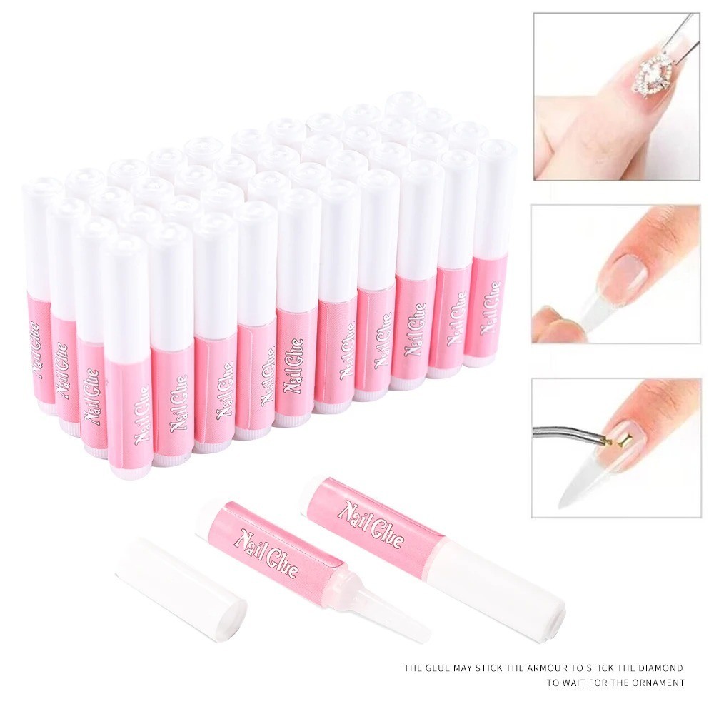 10 Pcs Nail Tip Glue Strong Adhesive Super Bond For Acrylic Nail Manicure Tips