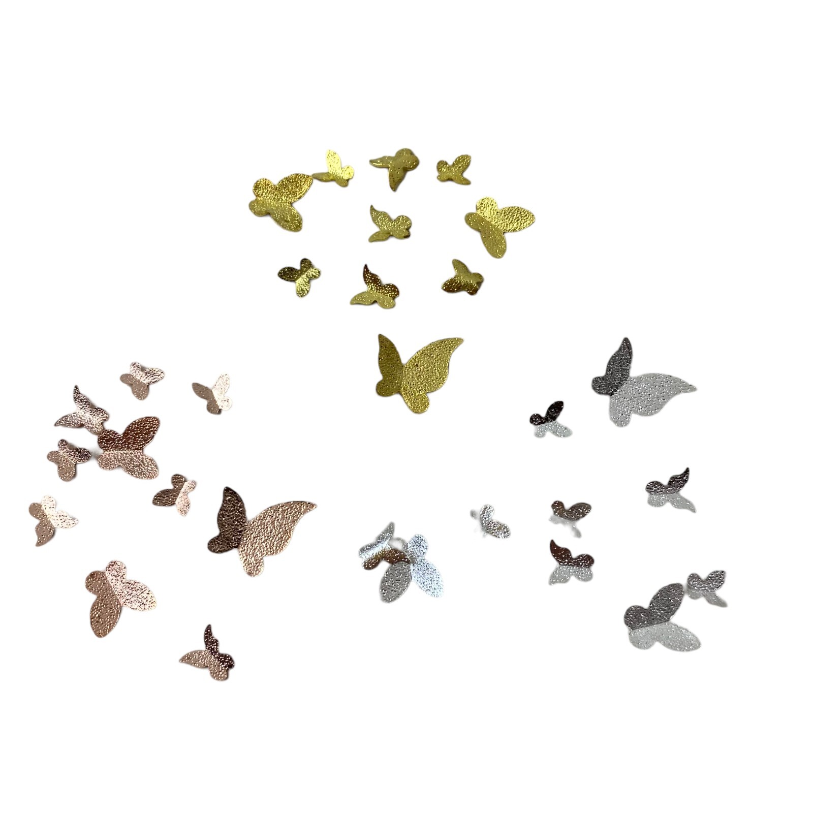 3D Butterfly Nail Charms Decorative Metal for DIY Arts and Crafts 120 Pieces
