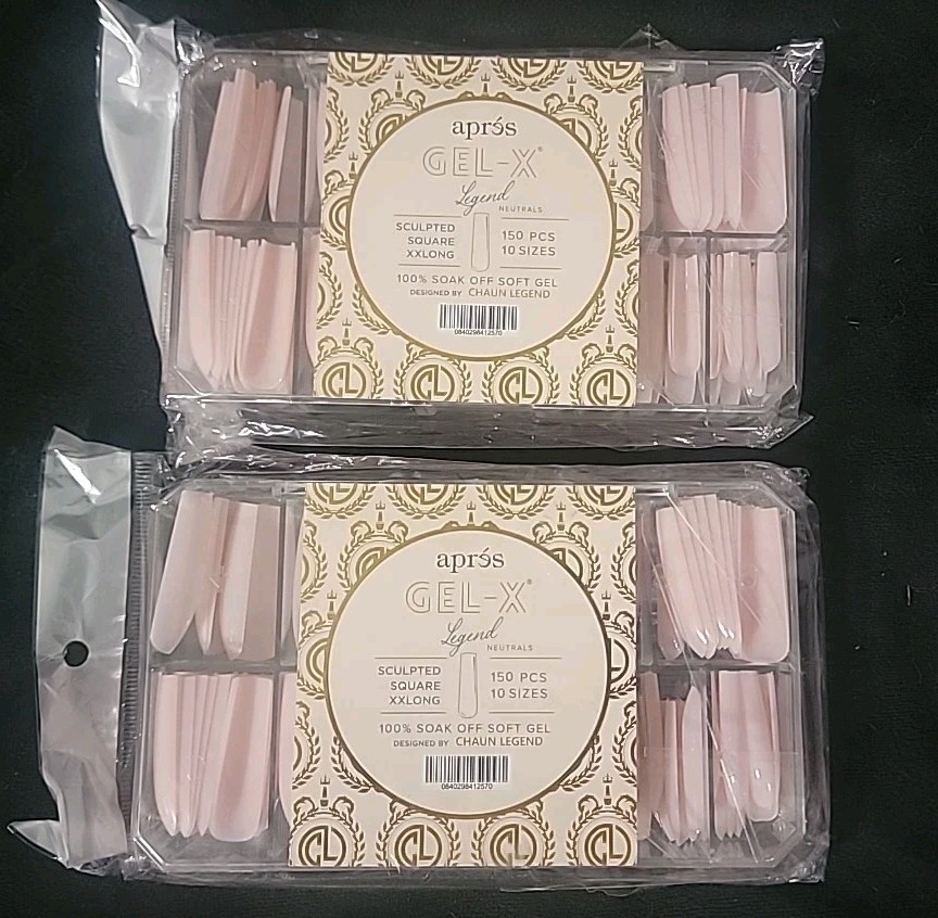Apres GEL-X nail extensions Neutral Alex Natural Stiletto Long 300 PC 2 150 Sets