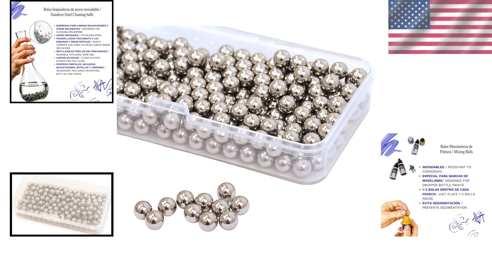 Multi-Functional Stainless Steel Mixing Balls – 5 mm Pack of 250 for Paint