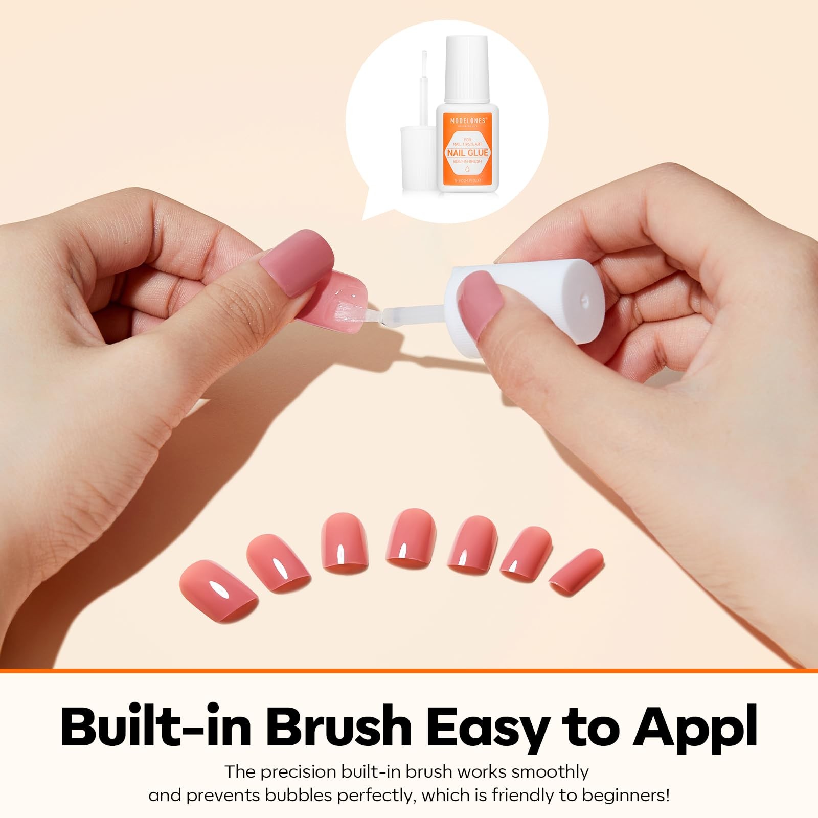 Nail Glue for Press Ons Nails Strong 2pcs 14ml Nails Tips Brush On Long Lasti…