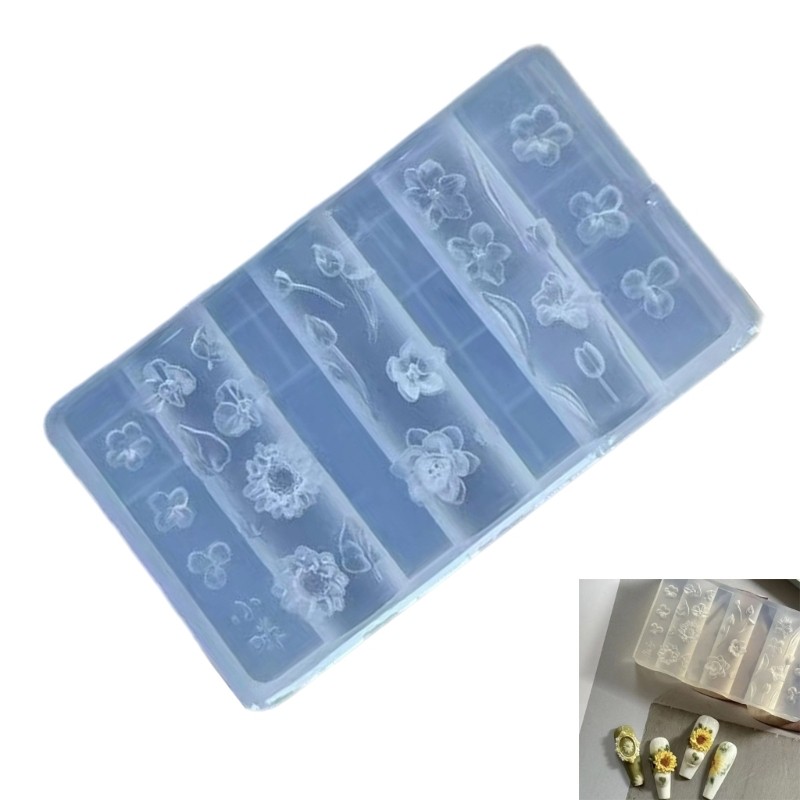 Flexible Sturdy Silicone Mould for Detail 3D Nail Art And Decorations
