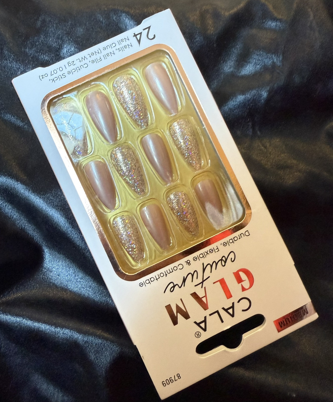 CALA Glam Couture Salon Quality Press On Nail Set Of 24~Includes Free Gift!