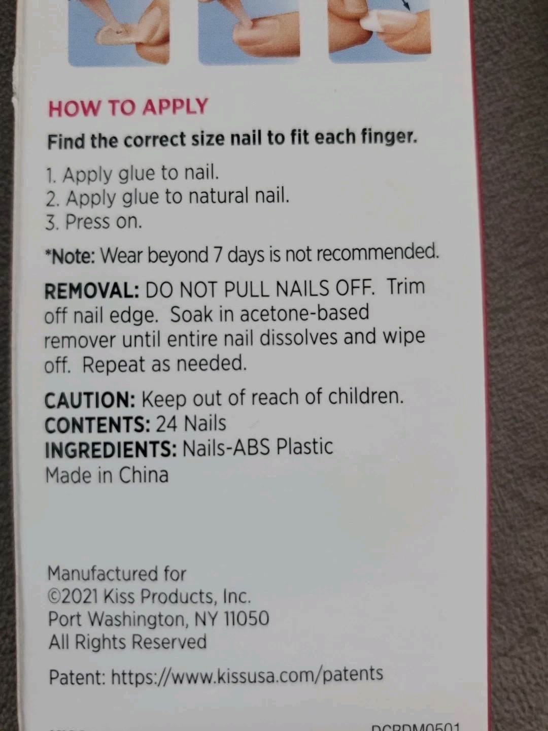 4X Kiss Fashion Design Nails Medium DGDN45RF Speak Now