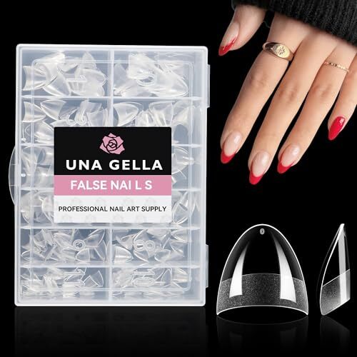 Short Almond Gel x Nail Tips Half Cover 504PCS Extra Short A1-XS Almond Half