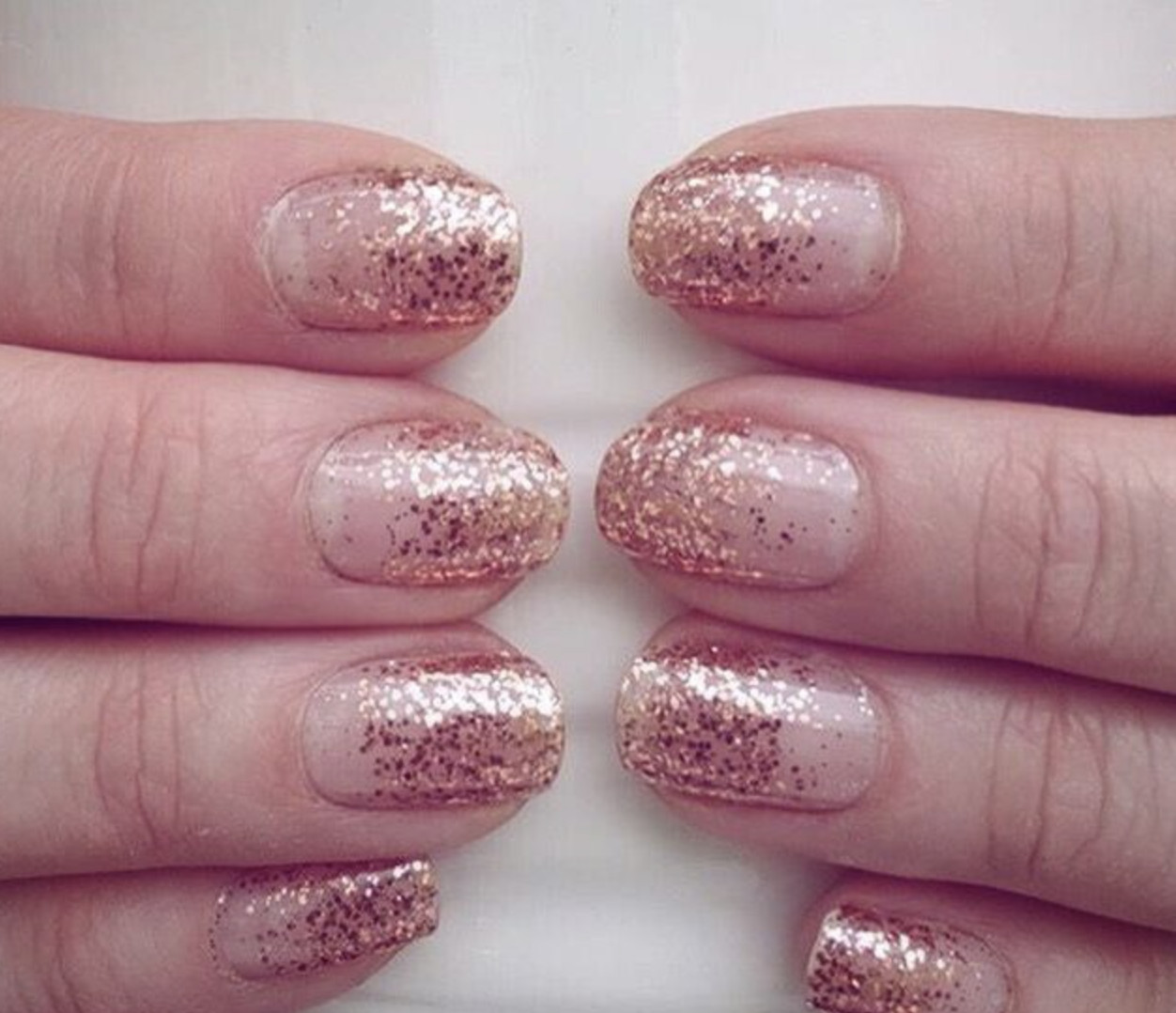 🌟 ✨ 💅 Penny Rose color glitter dipped /real nail polish strips street art