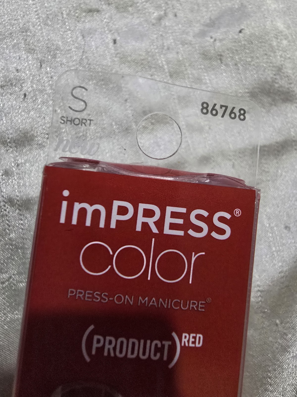 NIB ImPRESS Lot Of 3 Press On Nails Red, Burgandy, Blue & White No Glue Needed