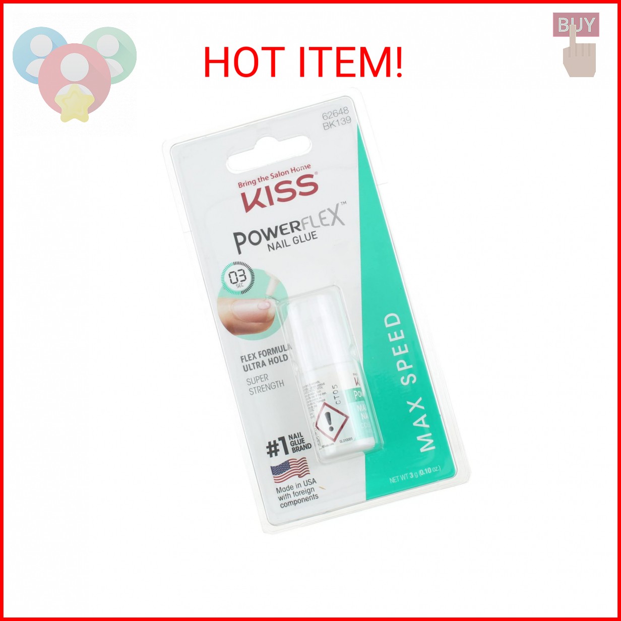 Kiss Powerflex Max Speed Nail Glue 0.10 Ounce (Pack of 6)