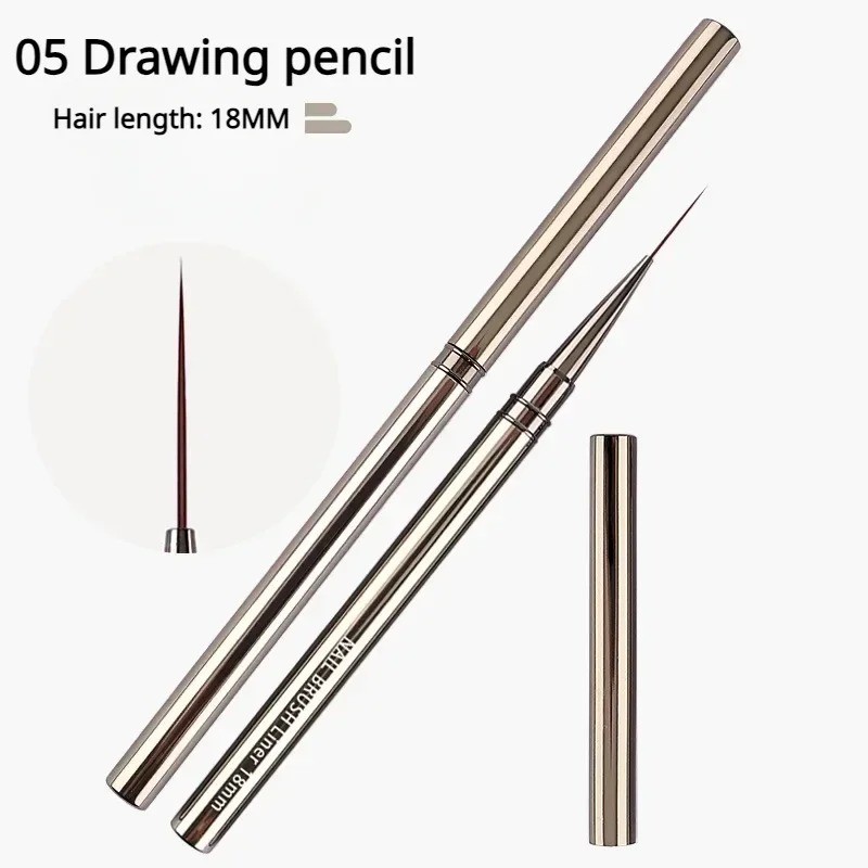 5pcs Nail Art Liners Striping Brushes Fine Line Drawing Detail Painting Blending