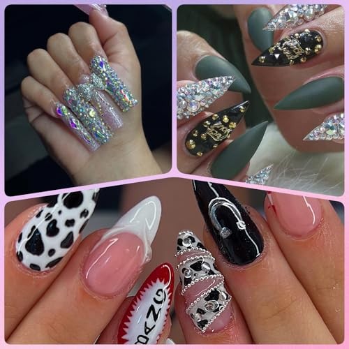 3 Boxes Nail Charms 3 Boxes-Rhinestones Flatback Pearls and Caviar Beads Pearls