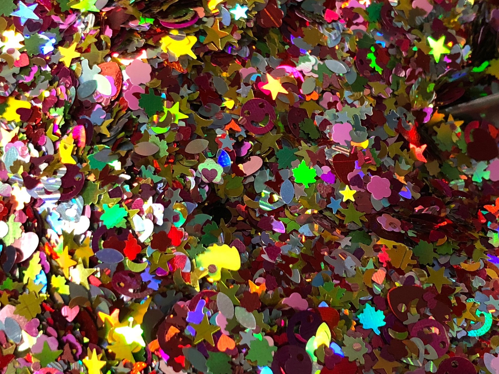 Glitter Mix THANKSGIVING laser flower happy face star heart dot butterfly USA