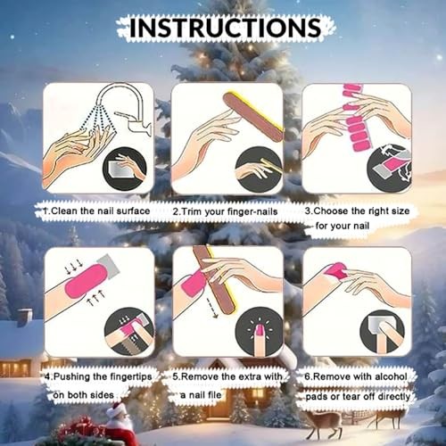4 Sheets Christmas Nail Wraps Stickers 5D Charms White Snowflake Gel Nail