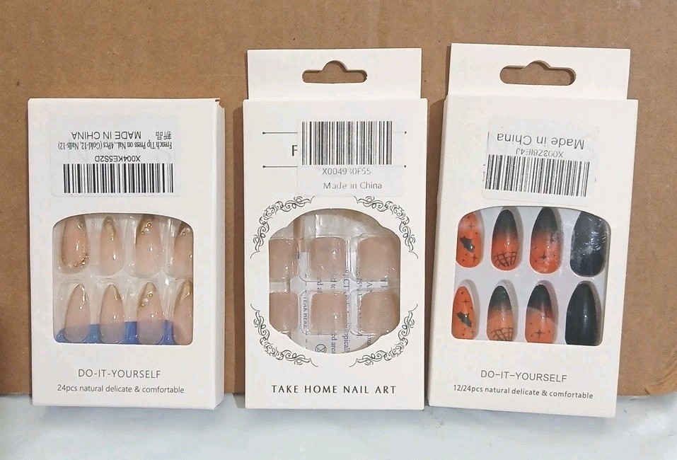 Lot Of 3 Packs – False Nails Beautiful Nail Do it Yourself 24 Pcs Each