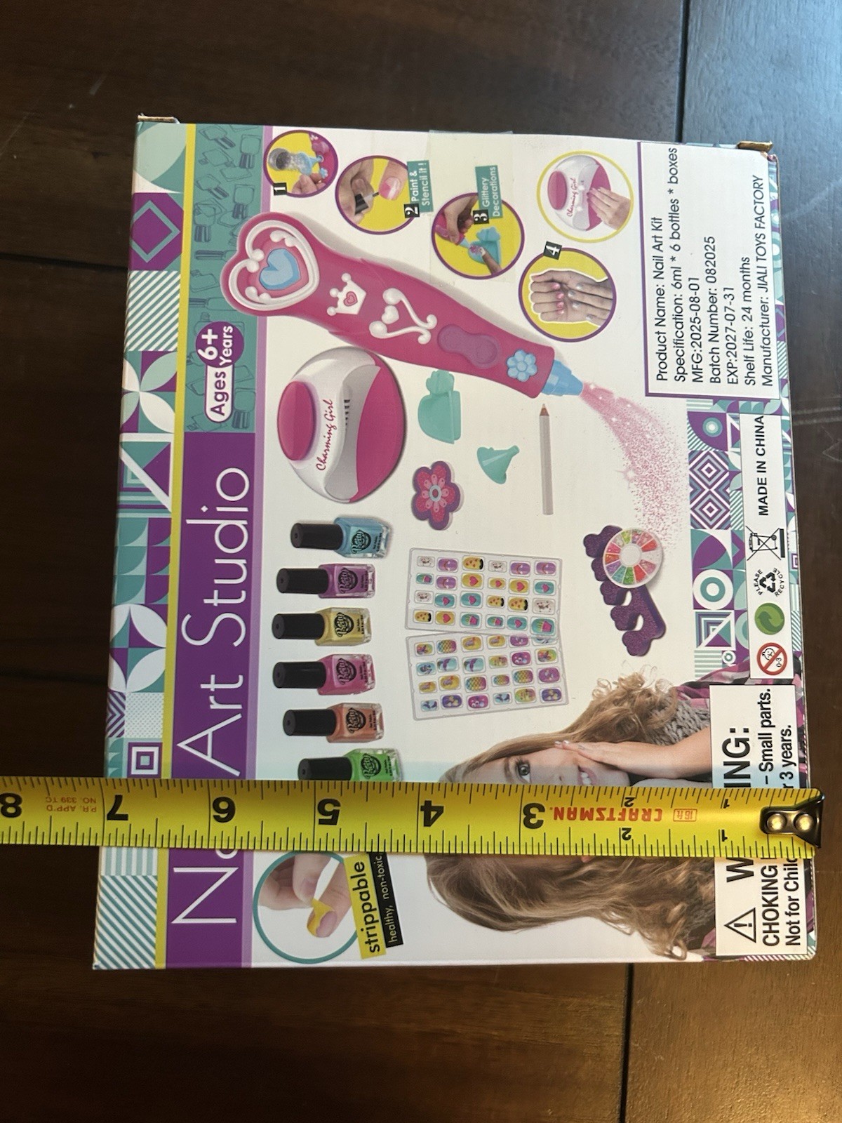 Nail Art Studio Girls Nail Polish Kit Ages 6+