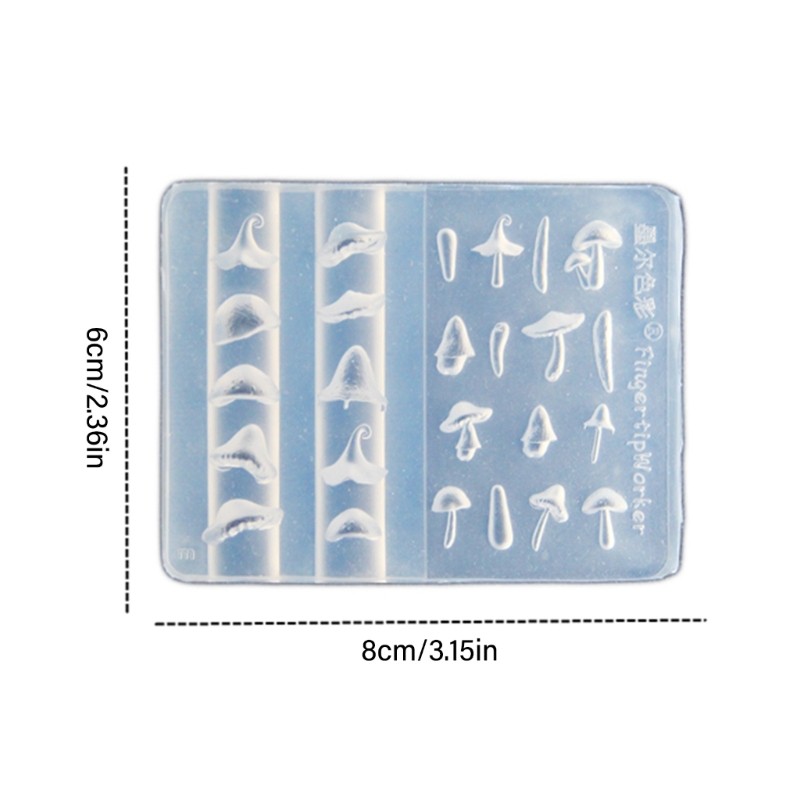 Flexible Nail Stamping Mold Mushroom Manicure Mould for Nail Art Enthusiasts