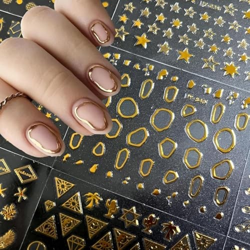 90 Sheets Nail Stickers for Valentine’s Day Nail Art Decals 3D Self Style-i