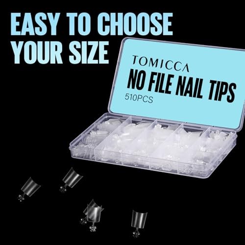 Short Coffin Nail Tips, 510Pcs Acrylic Half Cover Nail short coffin nail tips