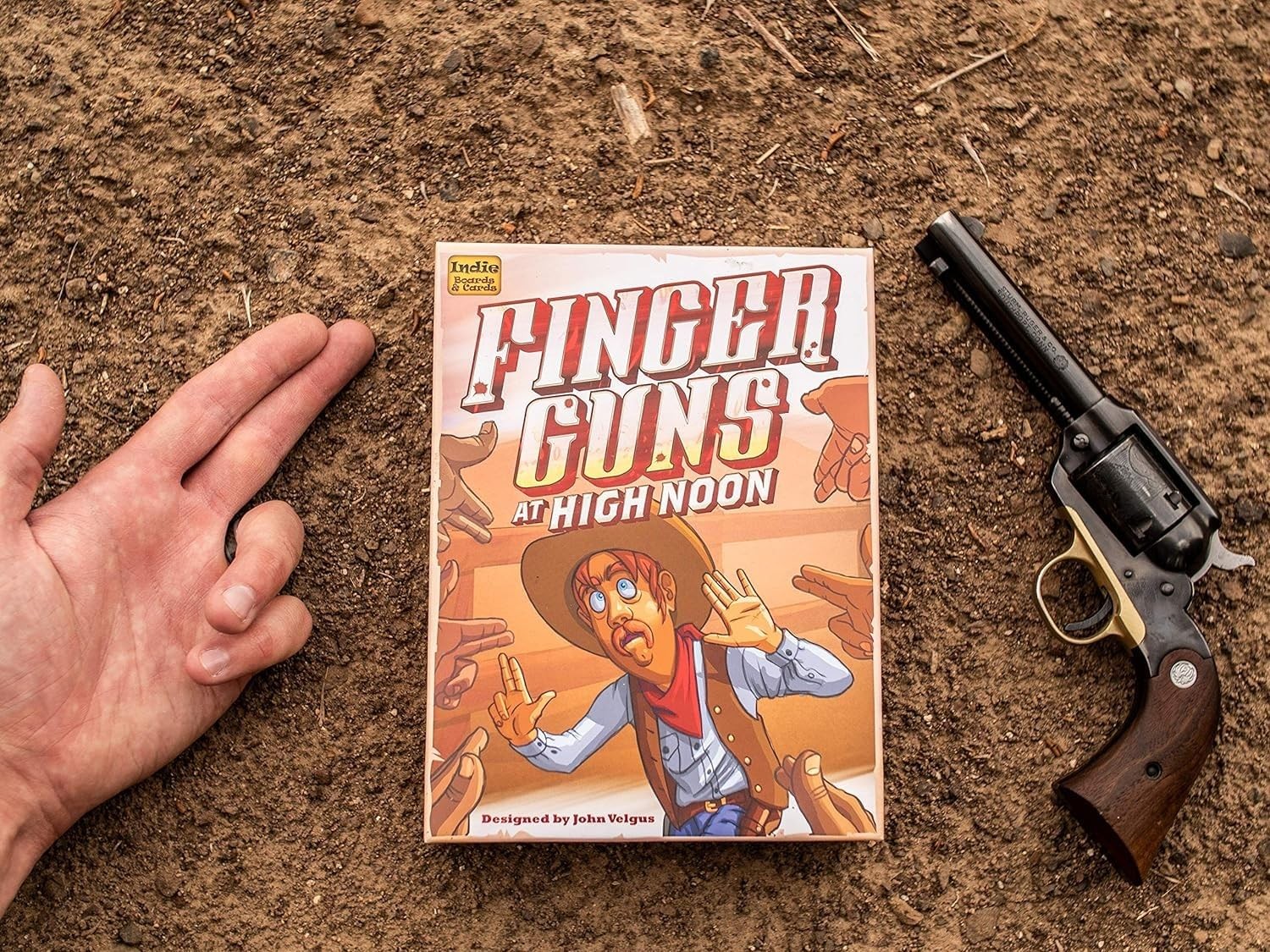 Finger Guns at High Noon by Indie Boards & 7.87 x 5.91 x 1.77 inches, Tan