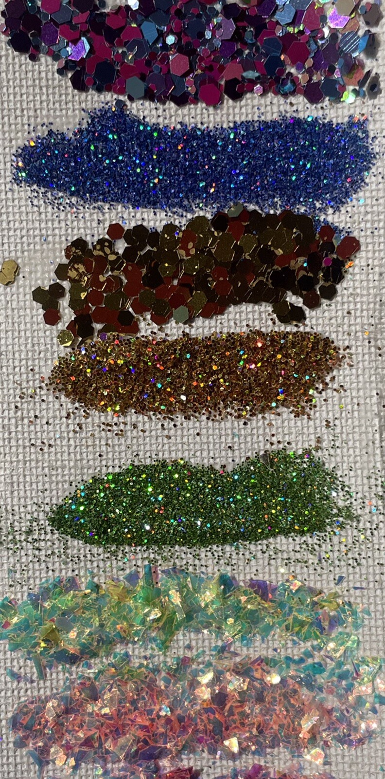 Glitter Bundle Fine Glitter Iridescent Nail Flakes 6pcs Stacks Nail Craft MUA
