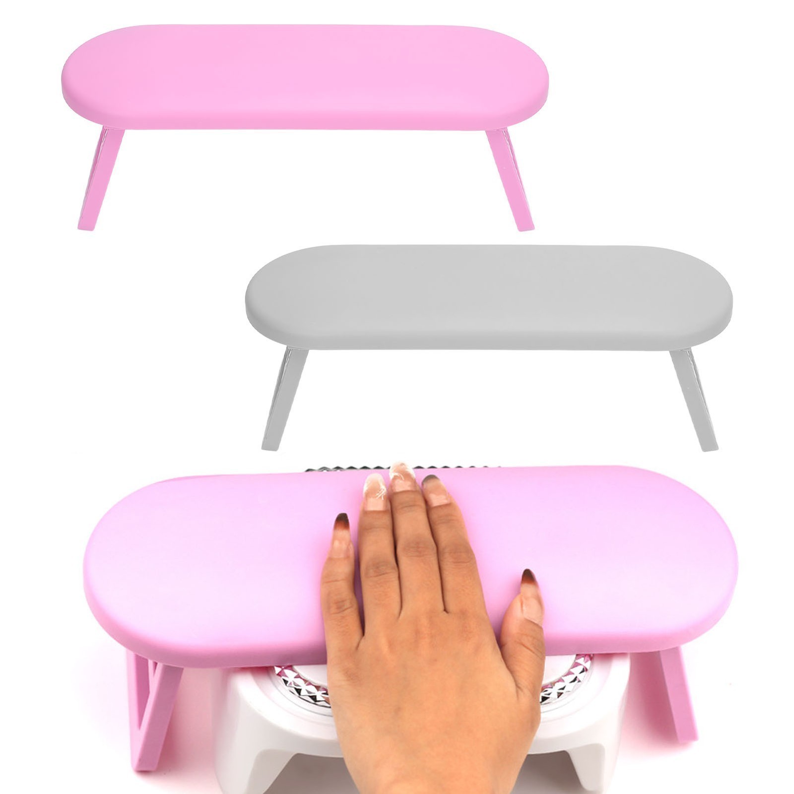 2pcs Nail Hand Rest Foldable Nail Arm Rest Cushion Washable Nail Hand Pillow