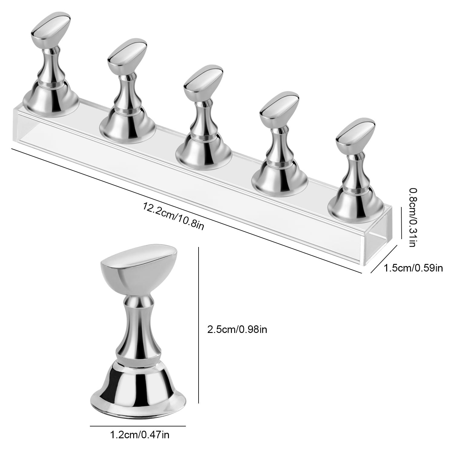 Nail Stand Acrylic Nail Art Display Stand Practice Nail Holder for Painting Nail