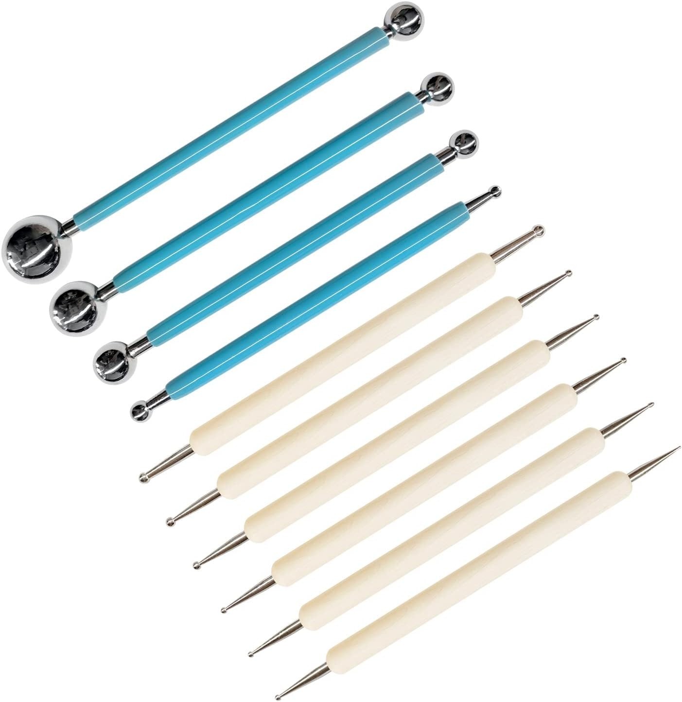 Durable 10Pcs Dotting Tools with 14 Diameters for Endless Artistic Expression