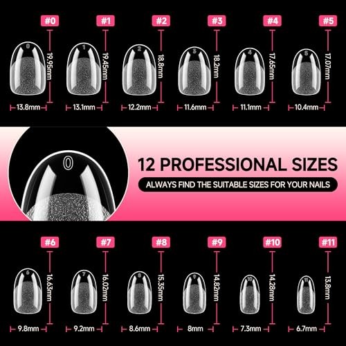 Oval Round Nail Tips Pre-shaped Half Matte 120pcs Short Oval A-Short Oval