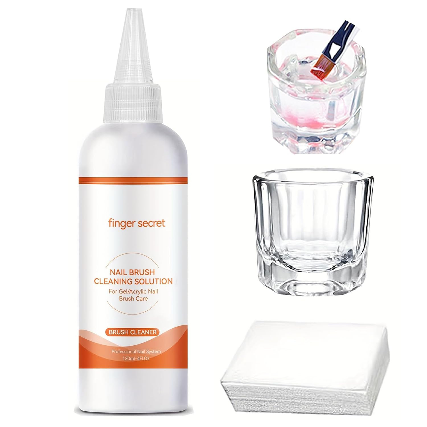 Nail Brush Cleaner & Revitalizing Solution – Fast-Acting Cleaner for Acrylic Bru