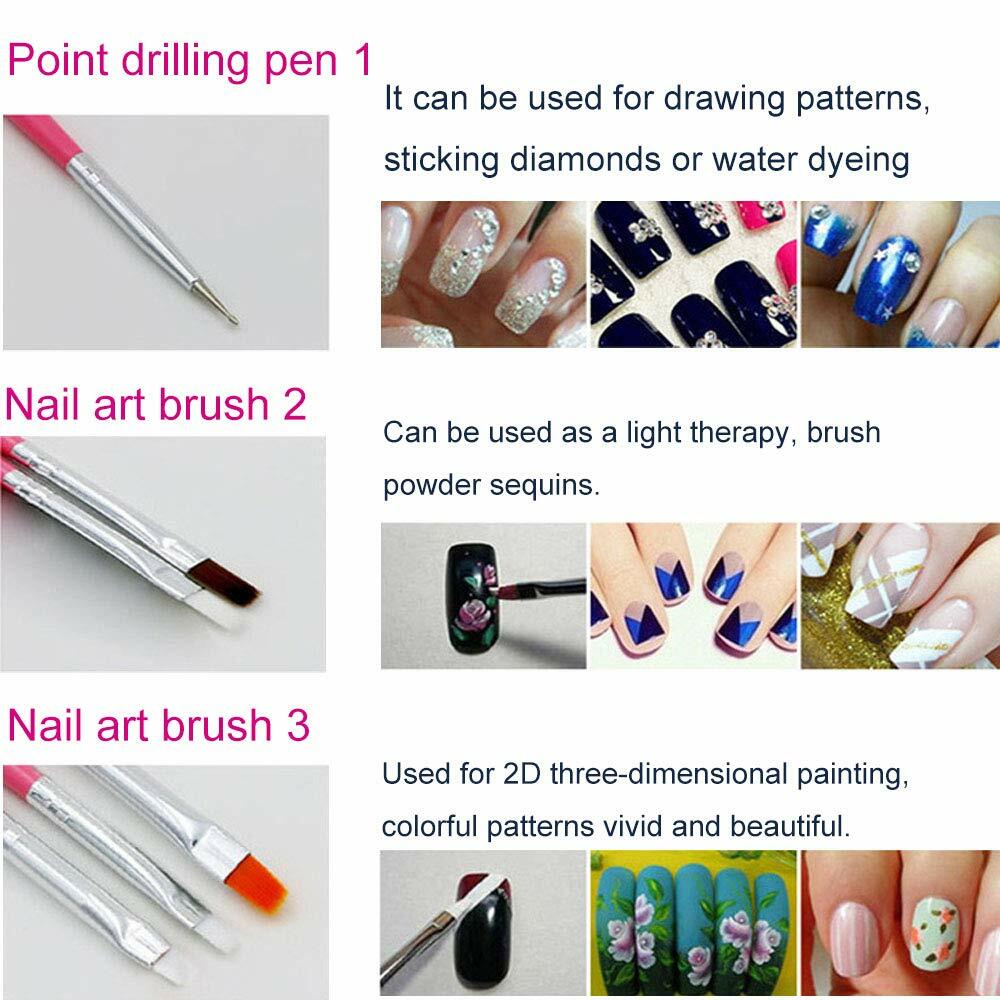 Nail Art Brushes Set 15 Pcs Nail Art Design Brushes Nail Liner Brush Tool Gifts