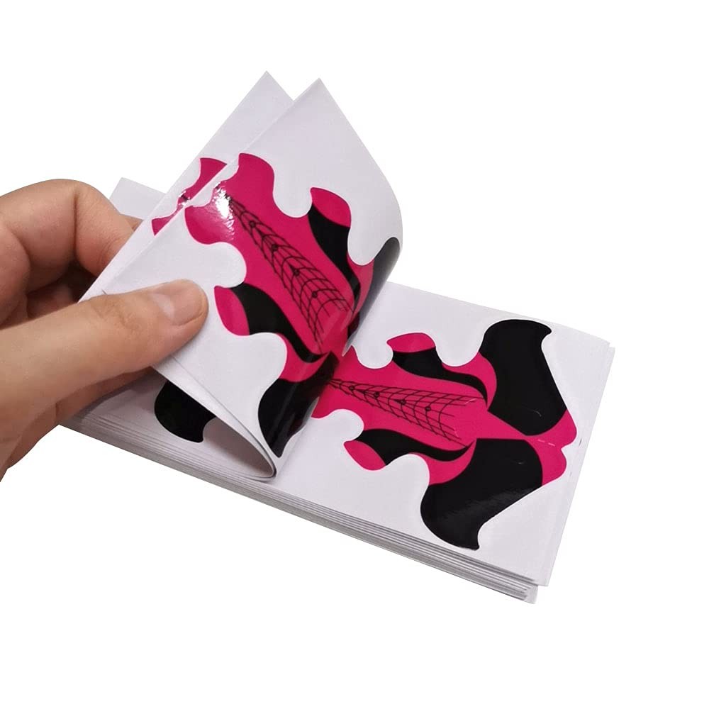 VNC 200 Pcs Nail Form Guide Stickers Goldfish Shaped Nail Extension Tips -Adh…