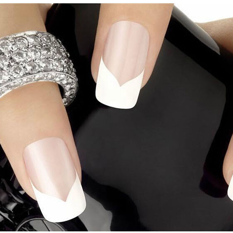 New French Manicure Nail Art Tips Form Guide Sticker Polish DIY