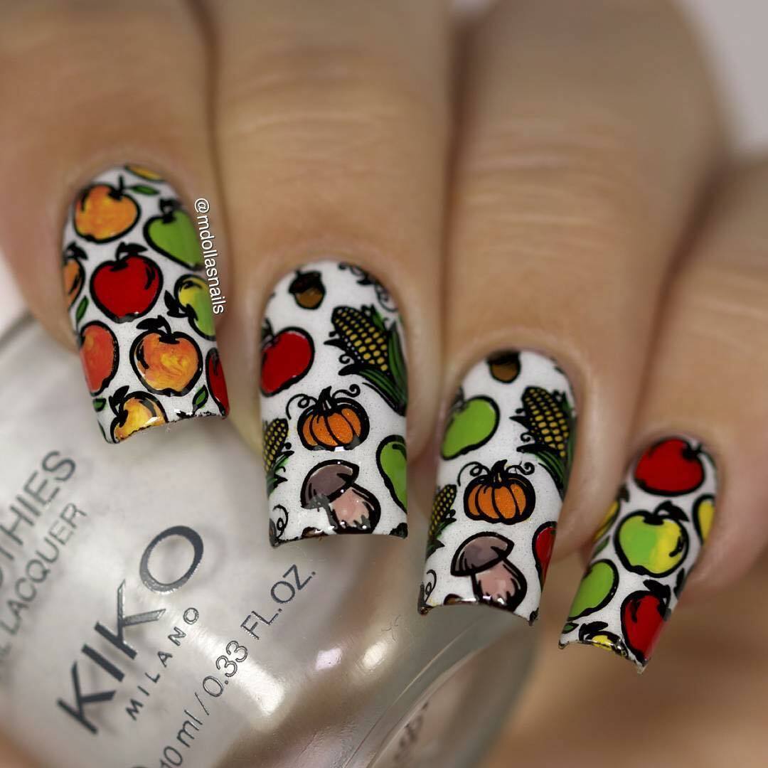 B021 Autumn Tales Stamping Plate For Stamped Nail Art Design