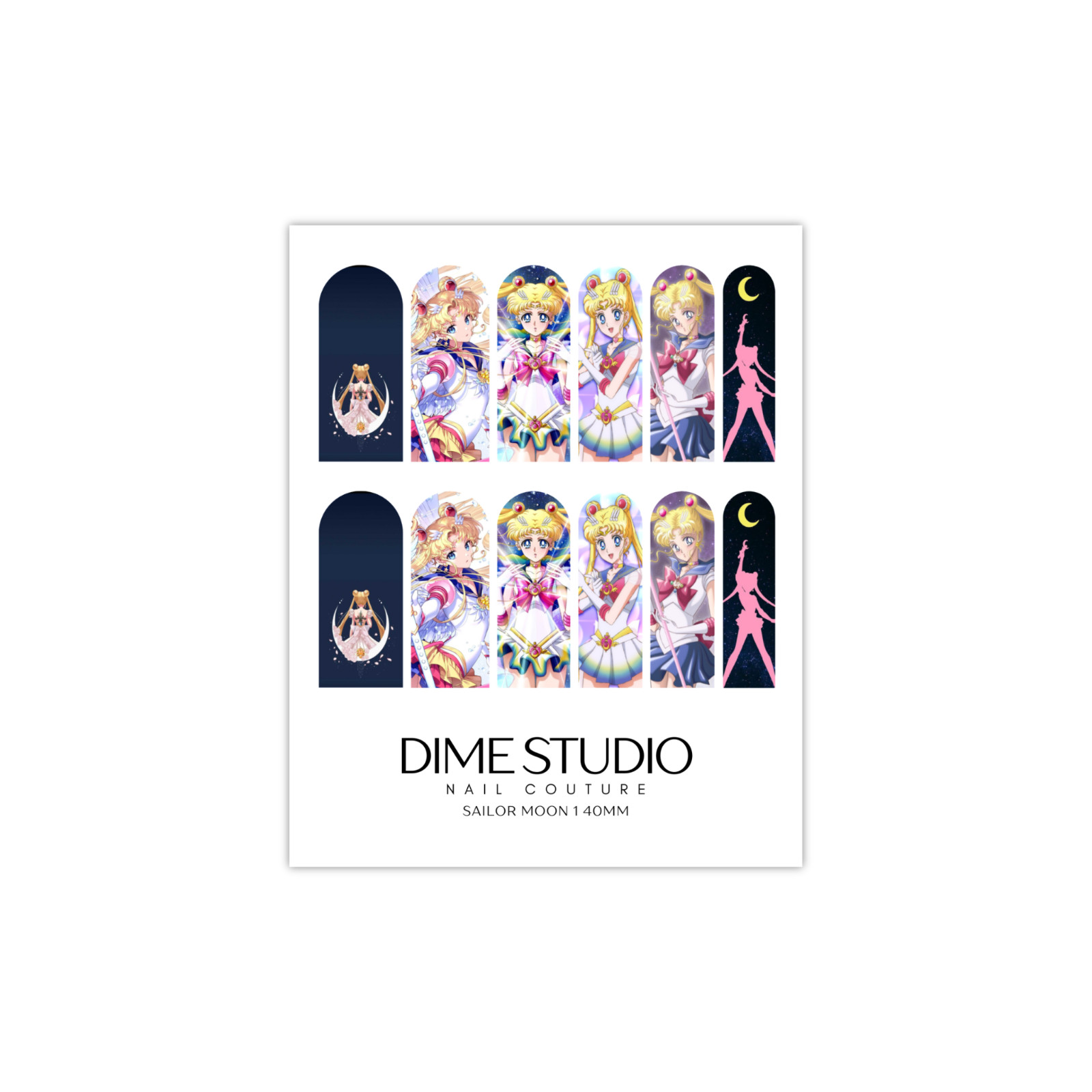 Sailor Moon Anime Nail Decals Water Transfer Nail Wraps