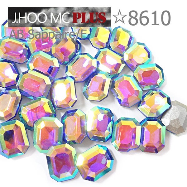 J.HOO Crystal 8610 Octagon V-Cut Fancy Rhinestones 10×8mm Nail Art (6pcs)