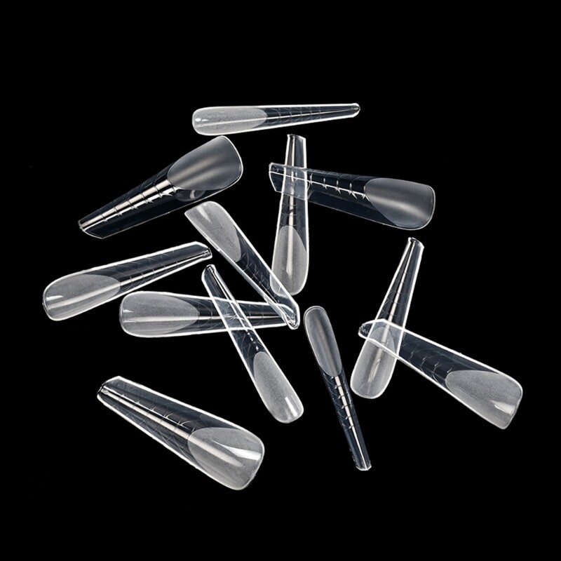 Clear Duals Acrylic Nail System Form UV Gel Nail Mold Full Cover Fasle Nail Tips