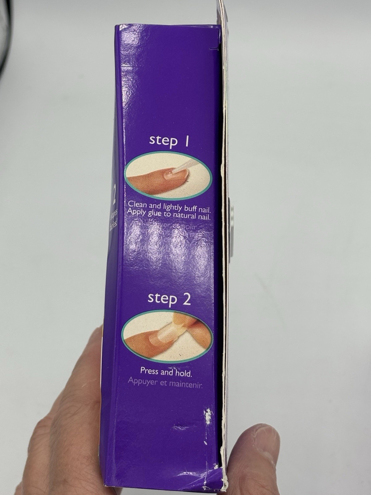 2 Packs New Nailene Square Oval Nail Kits Peel & Stick Natural Sheer Look