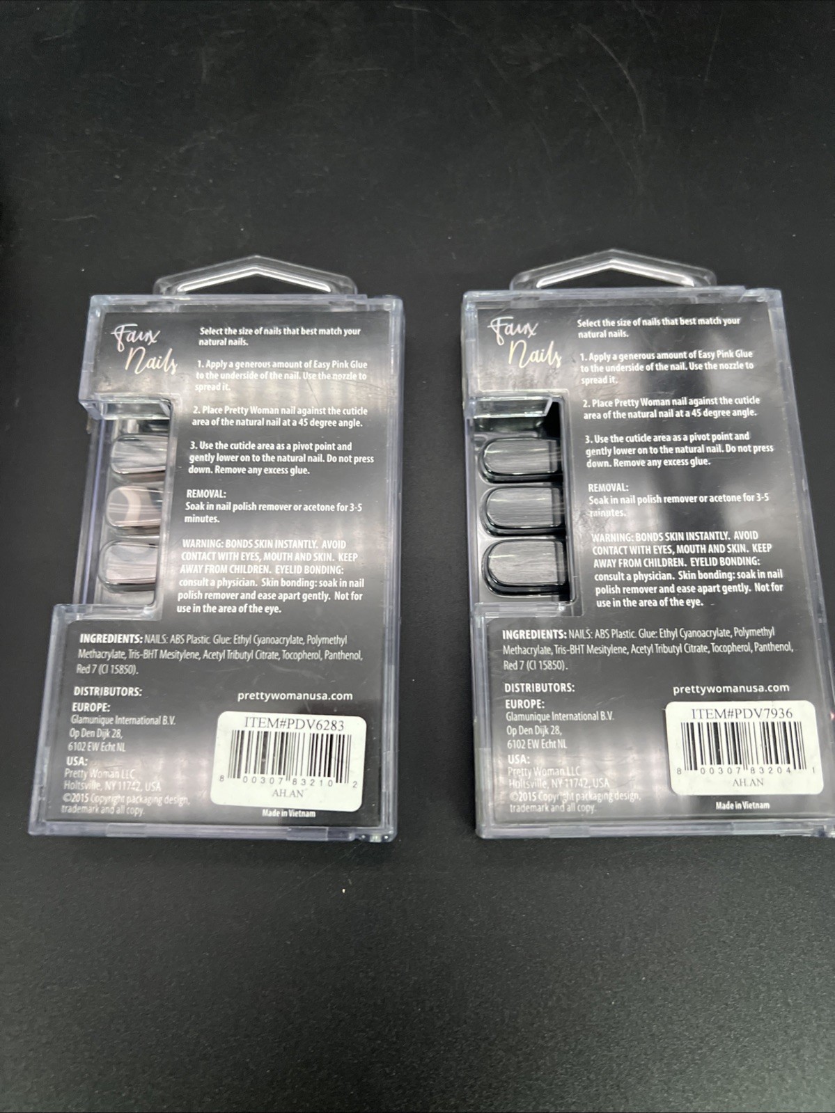 Lot Of 5: 2 Pretty Woman Faux Nails Press-On & 3 Halloween Press-On Nails