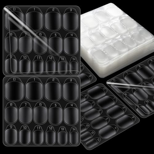 600pcs Nail Adhesive Tabs Kit – 15 Sizes Press On Stickers, 40 Sheets Reusable