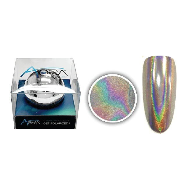 Aora Rainbow Hologram Chrome Powder H-6 Silver