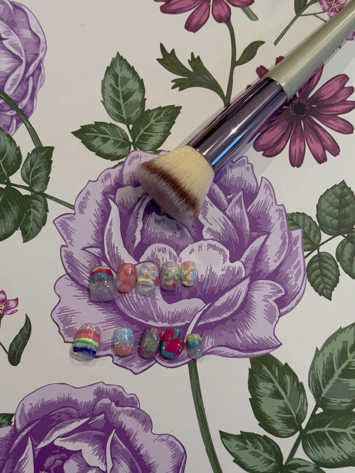 Cute Rainbow Nails 10pei