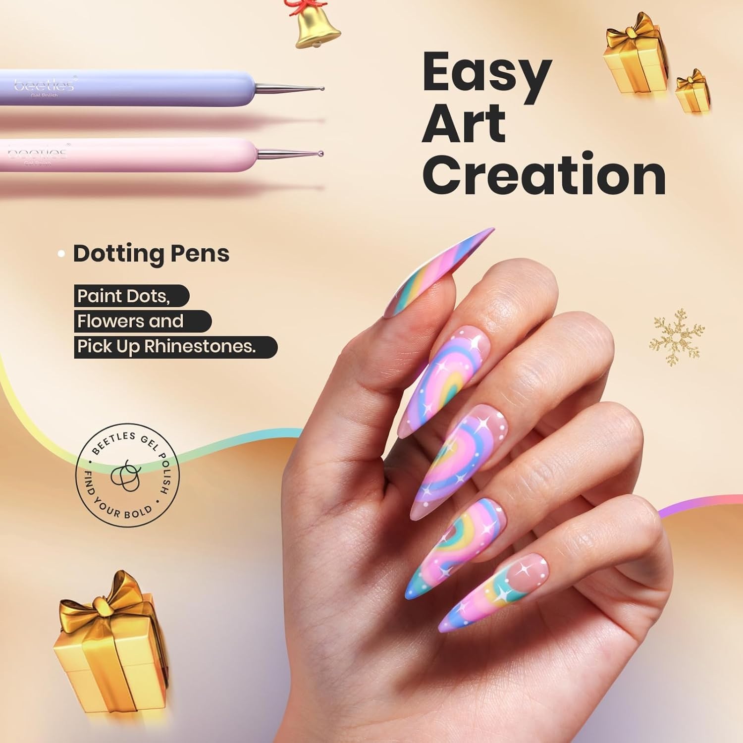 6 Pcs Nail Art Brush Set – Wood Handle for DIY Elegant Designs