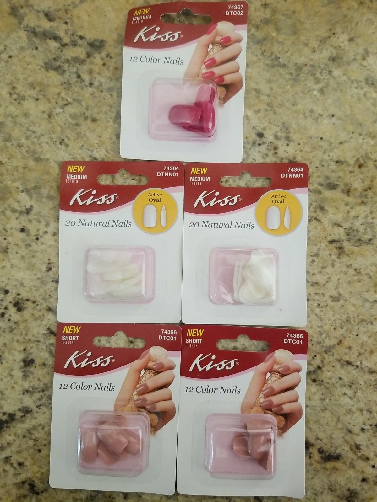 Kiss Salon Nails Lot of 5 Pack New Nail Lot x 5