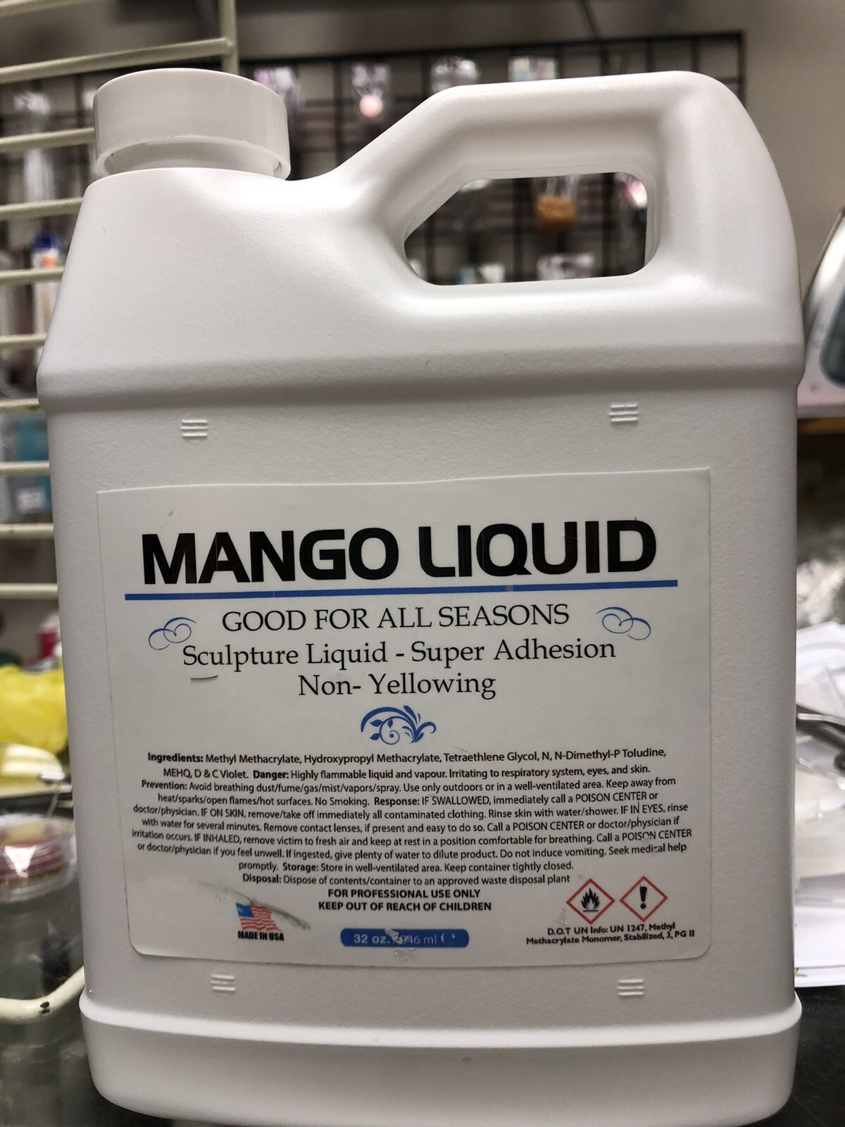 monomero para uñas con aroma a mango 1 litro de 32 oz