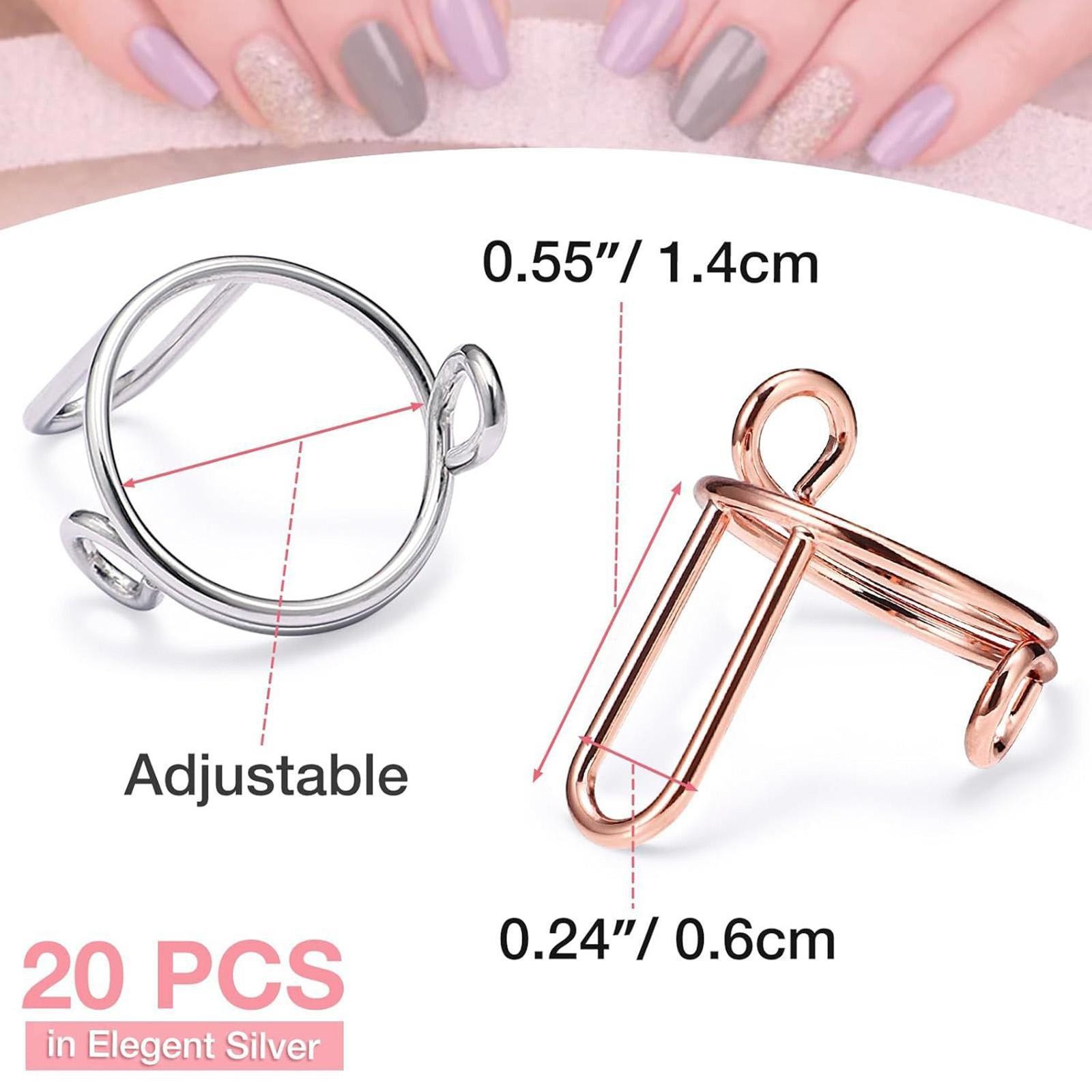 10x Fingernail Rings Nail Rings for Acrylic Nails Halal Nail Rings Set