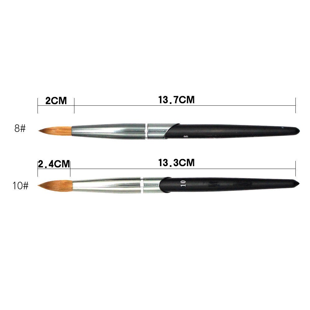 Professional UV Gel Nail Art Nylon Brush Hair Acrylic Nail Painting Brush F