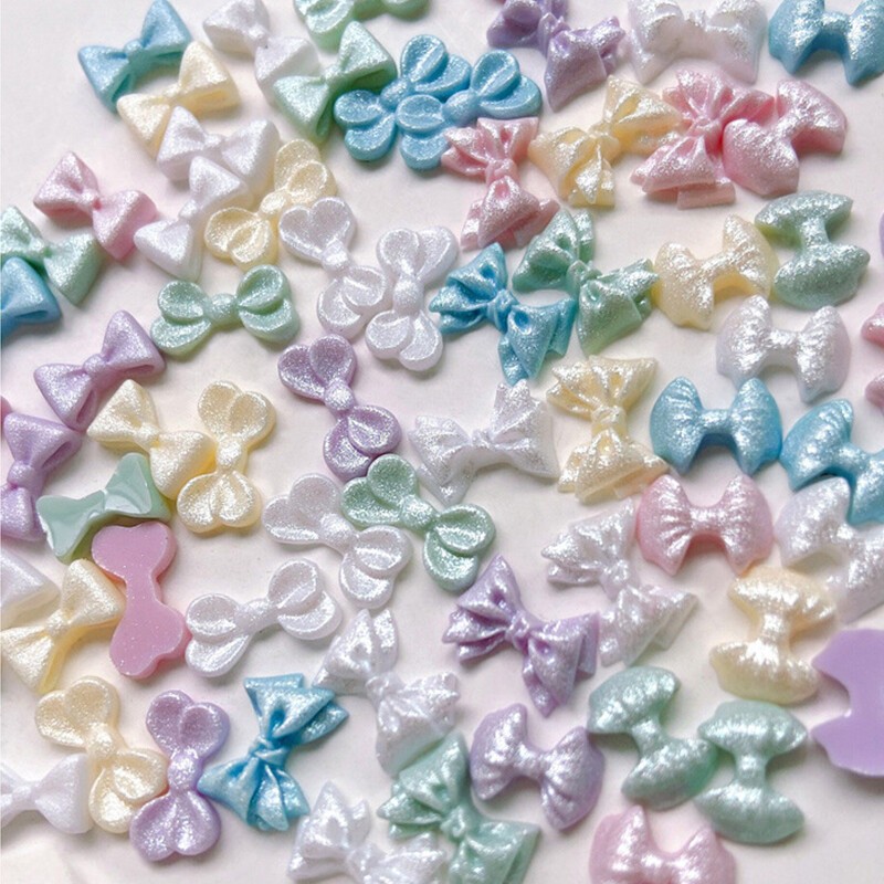 3D Bow Butterfly Nail Art Stickers Charms Decorations Cute Mixed Style Manicure