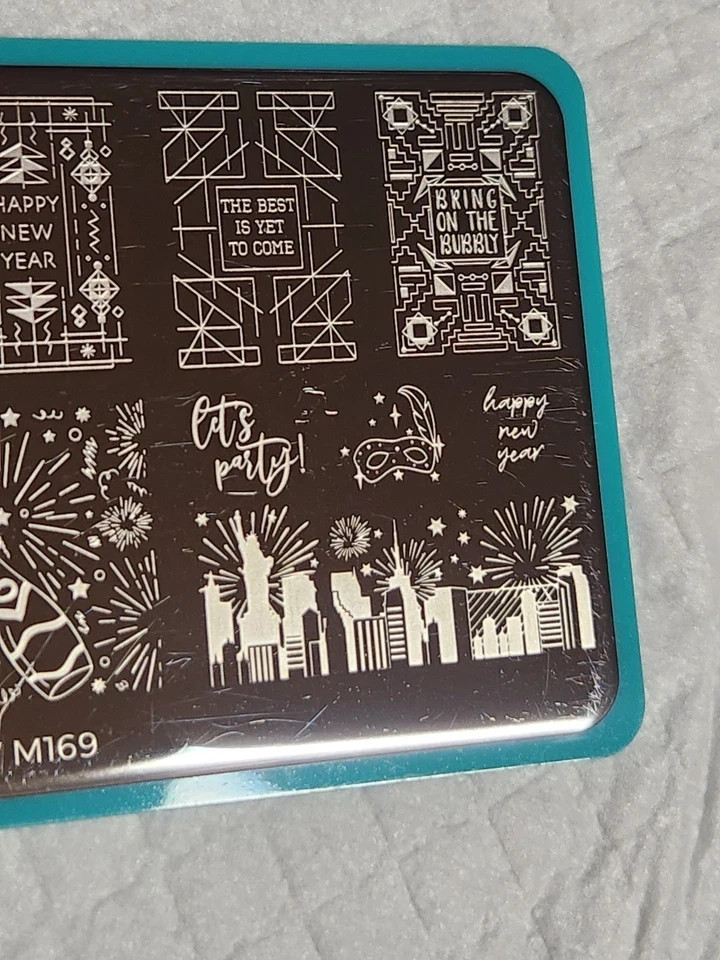 Maniology M169 Nail Stamping Plate – Pour Decisions NYE