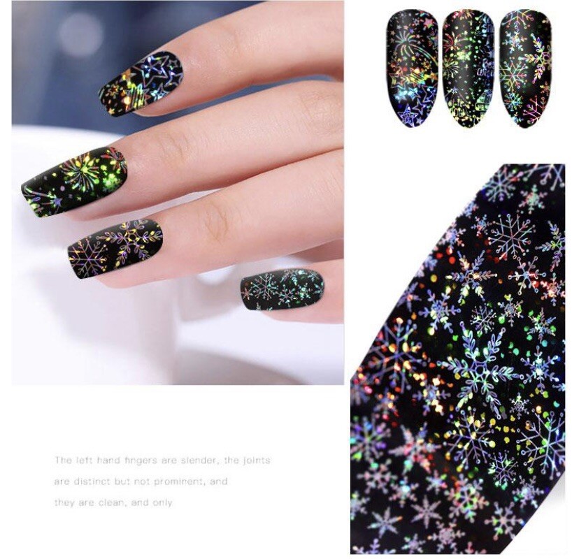 Holographic Silver Nail Transfer Foil (10 Rolls/Box)