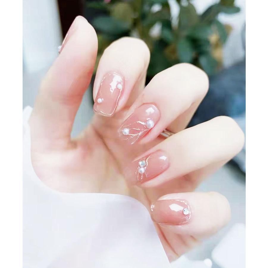 12-Grid AB Iridescent Mermaid Nail Pearls Set, Mixed Size Semi Round Gems