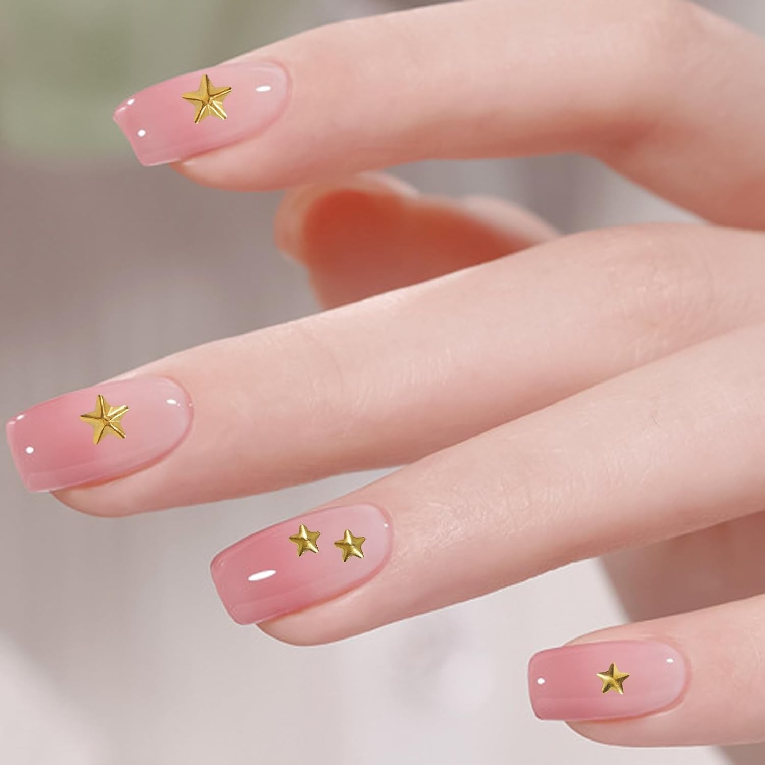 300pcs Stars Charms for Nails, 3D Gold and Silver Stars Nail Charms 1 Box 3D …